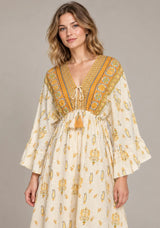 Ibban Summer Cotton Hand-Embroidered Long Dress -Daisey