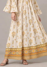 Ibban Summer Cotton Hand-Embroidered Long Dress -Daisey