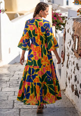 ibBan Multicolour Printed Cotton Long Tunic - Zohal