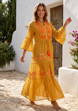 ibBan Premium Cotton Hand Embroidered Long Tunic Dress | Women's Boho  Dress - Yamba Tunic
