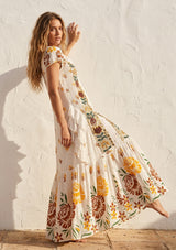 ibBan Hand Embroidered Floral Cotton Maxi Dress -Saira Maxi Dress