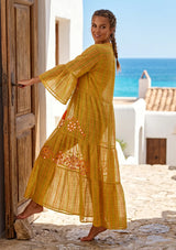 ibBan Premium Cotton Hand Embroidered Long Tunic Dress | Women's Boho  Dress - Yamba Tunic