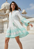 ibBan Cotton Short Tunic with Hand Embroidery-Hira Short Tunic
