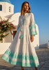 ibBan Cotton Long Tunic Dress with Hand Embroidery - Hira Long Tunic