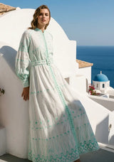 ibBan Cotton Long Dress with Hand Embroidery | Women's - Meerab Long Dress