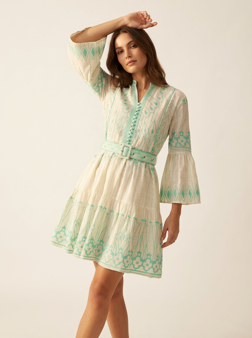 ibBan Hand Embroidered Short Tunic for Women - Meerab