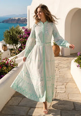 ibBan Cotton Long Dress with Hand Embroidery | Women's - Meerab Long Dress