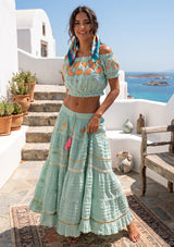 Women's Cotton Skirt Blouse  - Sama
