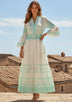 ibBan Cotton Long Tunic Dress with Hand Embroidery - Meerab Long Tunic