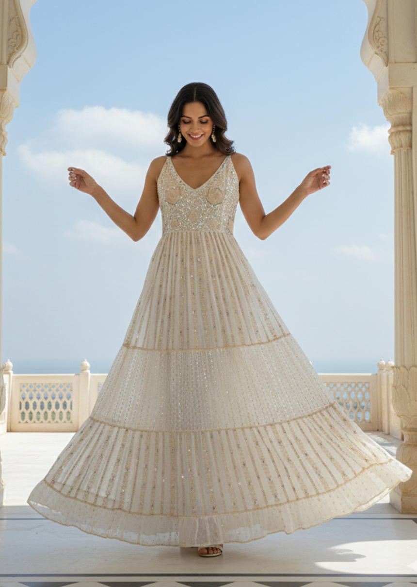 Basima Long Strap Dress