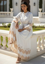ibBan Cotton Long Tunic Dress with Hand Embroidery - Hira Long Tunic