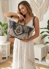 ibBan Hand Embroidered Tote Bag | Premium Cotton Canvas Designer - Vidha