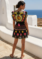 ibBan Hand Embroidered Long Dress | Luxury Bohemian Short Dress - Orla