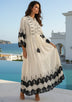 ibBan Cotton Long Tunic Dress with Hand Embroidery - Hira Long Tunic