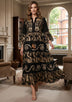 ibBan Luxury Black Beaded & Hand Embroidered Maxi Dress for Women -Zehra