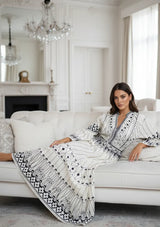ibBan Cotton Long Tunic Dress with Hand Embroidery - Meerab Long Tunic