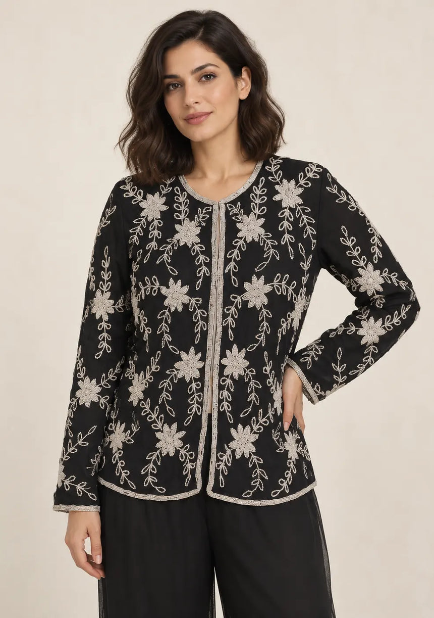 ibBan Women’s Jacket and Pant Set with Beadwork -Aisling