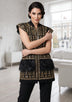 ibBan Women's Luxury Hand Embroidered Winter Vest Coat - Isobel