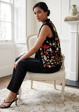 ibBan Women's Hand Embroidered Winter Gilet - Sanya Gilet