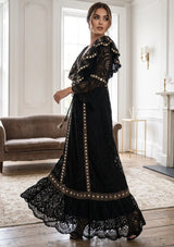 ibBan Women's Luxury Hand Embroidered Lace Maxi Dress - Isobel