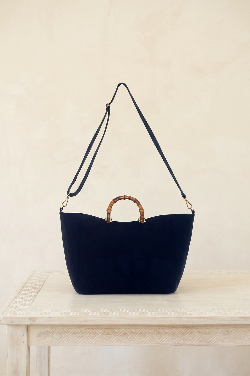 Women's Embroidered Canvas Handbag - Nuria