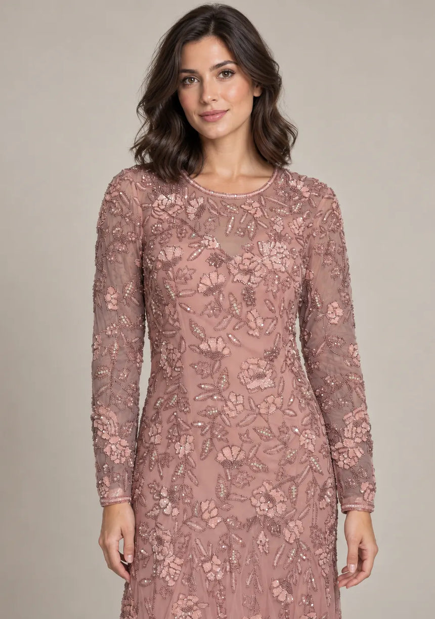 Women’s Party Maxi Dress with Hand Embroidery -