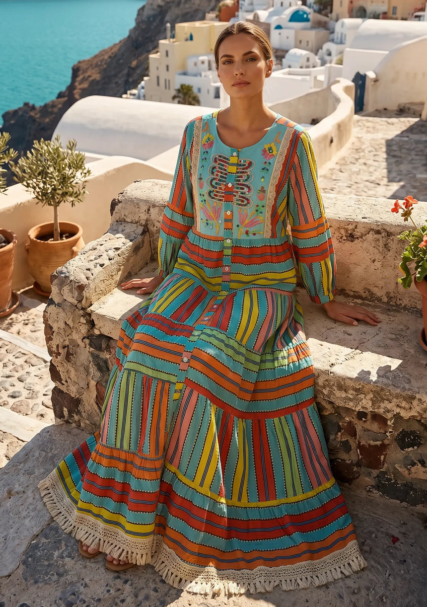 Printed Cotton Maxi Tunic for Women | ibBan Summer Collection- Cansu