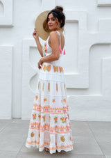 Vestido largo de algodón para mujer - Ava