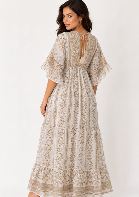 Maxivestido de algodón para mujer - Adiba