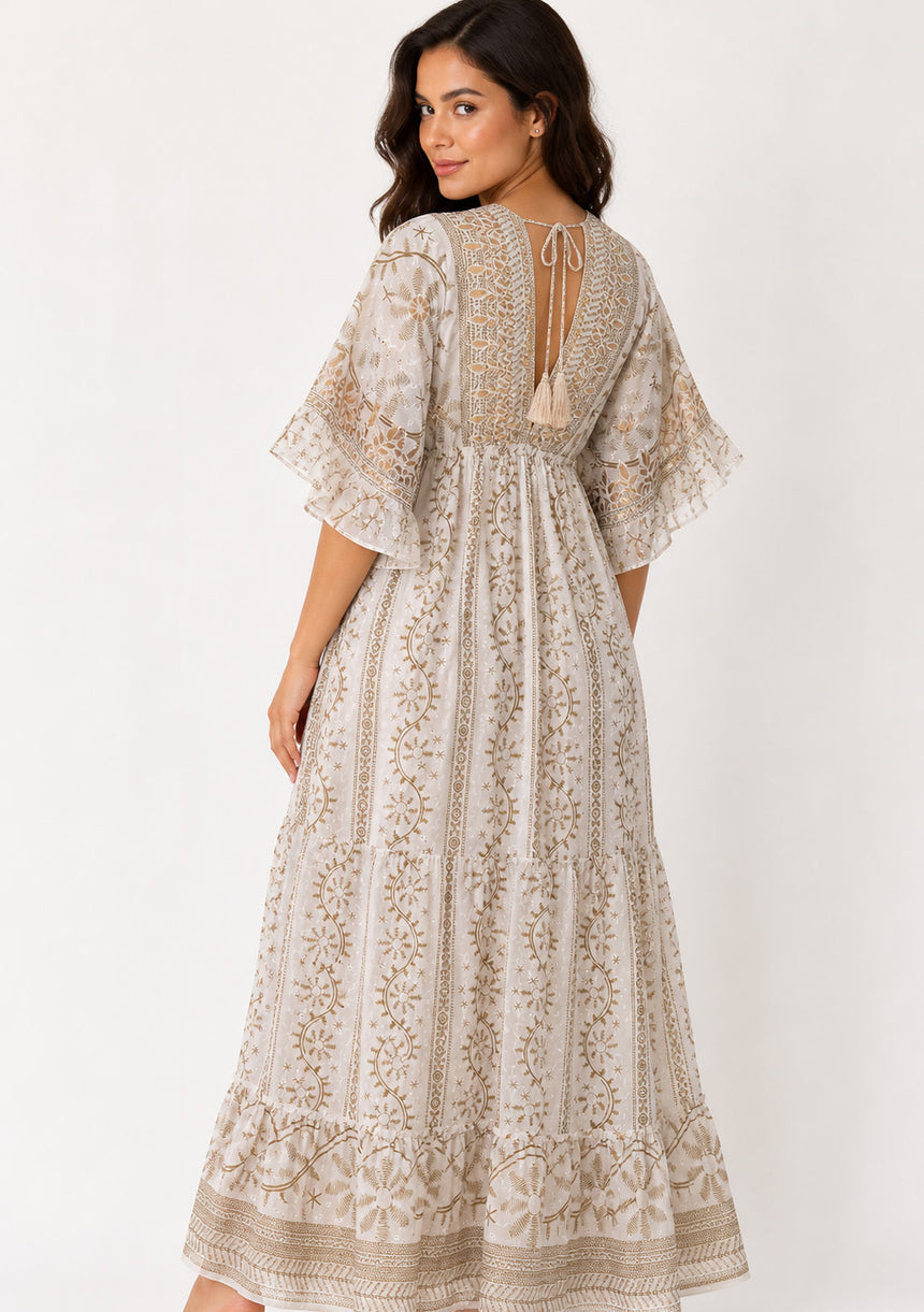 Maxivestido de algodón para mujer - Adiba
