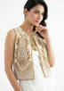 ibBan Hand Embroidered Vest | Luxury Beaded Sleeveless Vest - Vidha