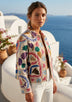Women's Artisan Hand Embroidery Cotton Canvas Jacket - Ziva