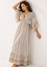 Maxivestido de algodón para mujer - Adiba