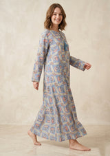 Vestido largo de algodón para mujer - Revina