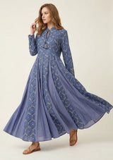 Vestido largo de algodón para mujer - Zoya