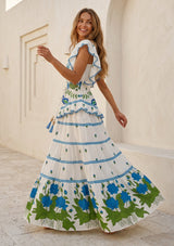 ibBan Hand Embroidered Cotton Maxi Dress-Akira Long Dress