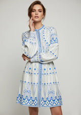 ibBan Cotton Short Dress with Hand Embroidery - Meerab Short Dress