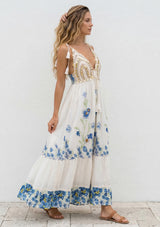 Vestido largo de algodón para mujer - Binita