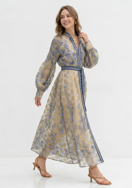 Vestido largo de algodón para mujer - Monifa