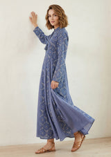 Vestido largo de algodón para mujer - Zoya