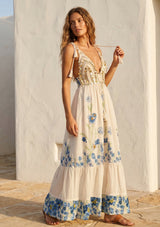 Vestido largo de algodón para mujer - Binita
