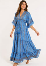 Maxivestido de algodón para mujer - Adiba