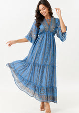 Maxivestido de algodón para mujer - Adiba