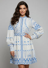 ibBan Cotton Short Dress with Hand Embroidery - Meerab Short Dress