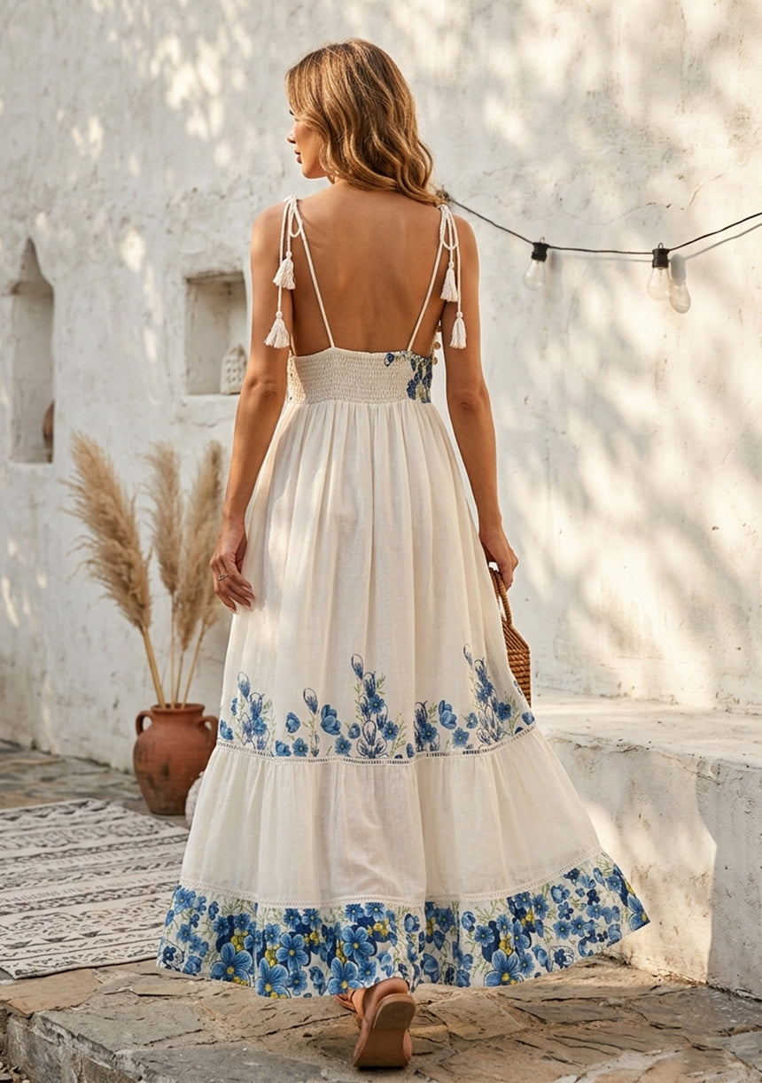 Vestido largo de algodón para mujer - Binita