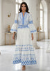 ibBan Cotton Long Tunic Dress with Hand Embroidery - Meerab Long Tunic