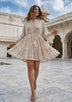 ibBan Hand Embroidered Cotton Short Tunic Dress -Mehak Short  Tunic