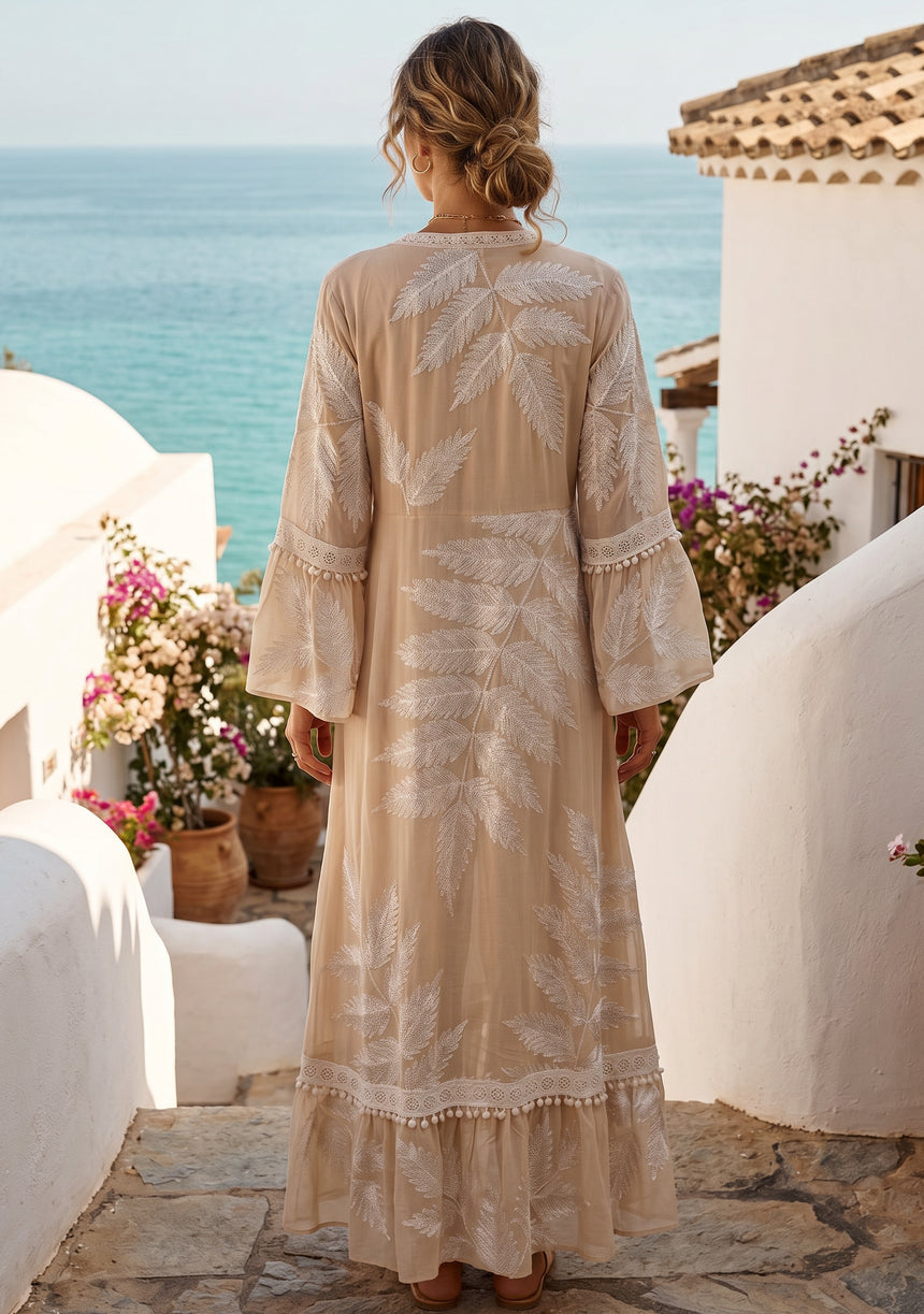 Luxury Hand Embroidered Maxi Dress by ibBan - Livia Maxi Dress