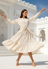 Vestido largo de algodón para mujer - Bisma