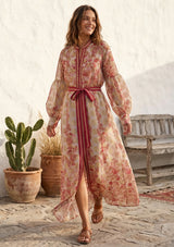 Vestido largo de algodón para mujer - Monifa